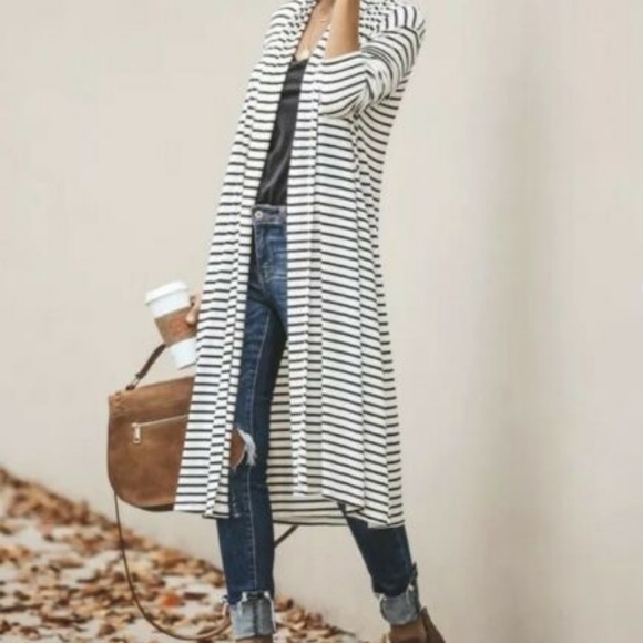 New Rachel Knit Long Sleeve Maxi Cardigan Sweater - Picture 5 of 8